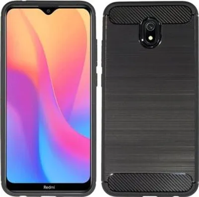 Produktbild von cofi1453® Silikon Hülle Carbon kompatibel mit XIAOMI REDMI 8A TPU Case Soft Handyhülle Cover Schutzhülle Schwarz