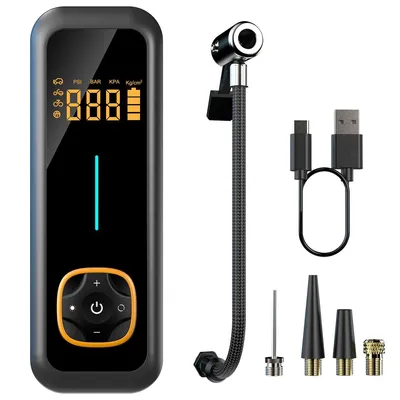 Produktbild von Luftkompressor, Mini Reifenpumpe, Elektrischer Kompressor Fahrradpumpe Elektrische Luftpumpe Mini-Kompressor Auto Fahrrad Bälle Powerbank