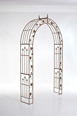 Produktbild von Rosenbogen Emma, antik braun, aus Eisen, H 247,5 cm, B 146 cm, T 35,5 cm