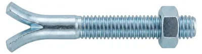 Produktbild von DIN 529 Form C Steinschraube M20x200 Stahl 3.6 galvanisch verzinkt m. Spaltdolle u. Mutter 10 Stk