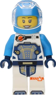 A LEGO minifigure astronaut.