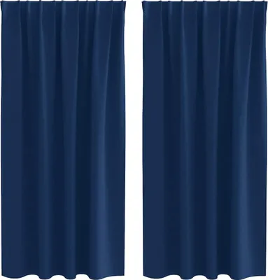 Immagine prodotto di vidaXL Tende oscuranti con anelli 2 pezzi Blu scuro 175 x 140 cm