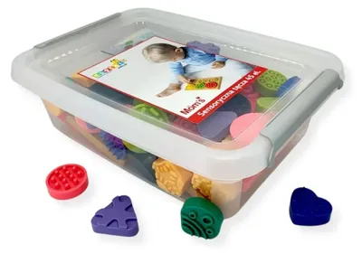 Imagen del producto de Arcoíris sensorial: juego de piezas de puzzle sensoriales – tacto, forma – 45 piezas. A partir de 1 año