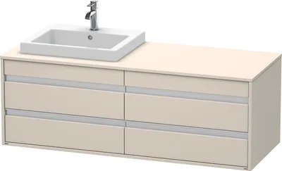 Produktbild von Waschtischunterbau KETHO 550x1400x496mm Waschtisch links taupe Waschtisch links taupe