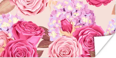 Produktbild von MuchoWow® Poster Blumen - Rosen - Rosa 40x20 cm - Poster für die Wand - Poster Schlafzimmer