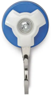 Produktbild von MAUL Magnet rund 1 Stück 18 kg Kunststoff Stahl Metall Ferrit mit haken verzinkt 11.3 x 5.8 x 3.7 cm blau