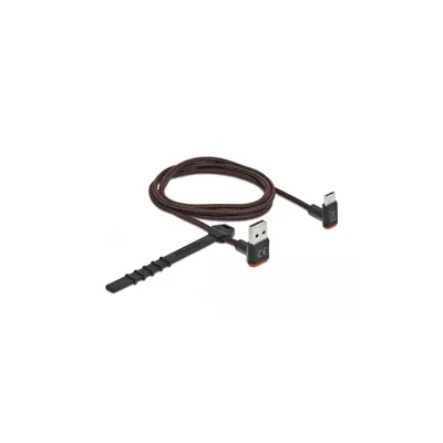 Produktbild von DeLOCK EASY-USB 2.0 Kabel Typ-A Stecker zu USB Type-C™ Stecker gewinkelt oben / unten 1 m schwarz, 1 m, USB A, USB C, USB 2.0, Schwarz
