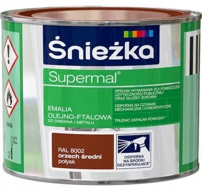 Produktbild von Alkydharz-Emaillelack RAL 8002 Nussbaum mittelglänzend 0,2L Innen/Außen Holz & Metall