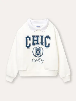 Produktbild von Mädchen-Sweatshirt Chic - Milchfarben - 128