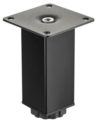 Produktbild von SOTECH Möbelfuß ZULU 38 x 38 mm – Höhe 100 mm, schwarz matt