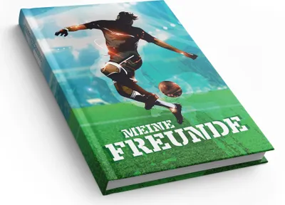 Produktbild von itenga Freundebuch Fußball DIN A5, 88 Seiten 150g Naturpapier