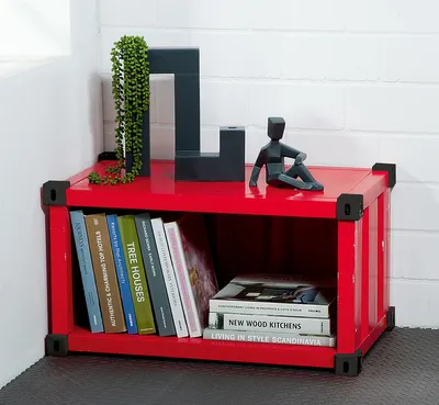 Produktbild von Gilde Regal, " - Container", Eisen, rot, VE 1, L. 47,5 cm, B. 77 cm, H. 42,5 cm Höhe: 42.50 cm Breite: 77.00 cm Tiefe: 47.50cm  55899