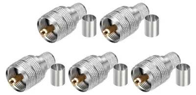 UHF-Coaxstecker 5 Stk. 7,8 mm 50 Ohm Crimp