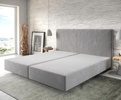 Produktbild von DELIFE Boxspringgestell Dream-Well Mikrofaser Grau 200x200 cm