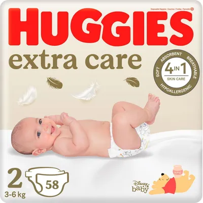 Produktbild von HUGGIES Extra Care vel. 2 (58 ks)
