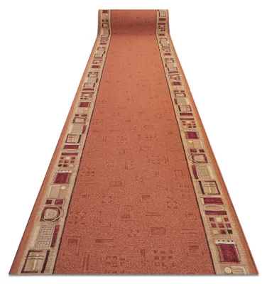 Image de TAPIS DE COULOIR ANTIDÉRAPANT JENA roux 100cm orange 100x960 cm