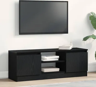 Produktbild von TV-Schrank Schwarz Eichen-Optik 102x30x36 cm Holzwerkstoff, TV-Schränke DesignMöbel