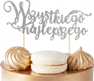 Obrázok produktu pre Šťastné Narodeniny Torta Topper Strieborné Trblietky Narodeninová Párty