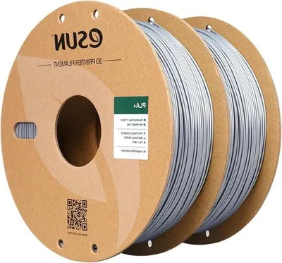 Image de Filament PLA Plus, diamètre 1,75 mm, couleur argent, 1 kg