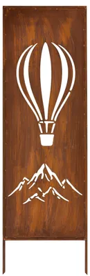 Produktbild von Sichtschutz Metall - 160 cm x 50 cm - Edelrost - Rostoptik Sichtschutz für Garten - Sichtschutzelement - Sichtschutzwand - Gartendekoration Zaun