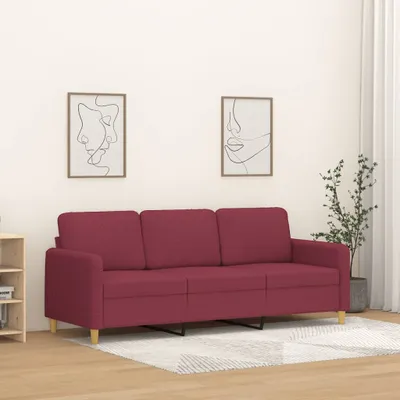 Obrázek produktu pro Maison Exclusive – třímístná pohovka, vínová, 180 cm, látka