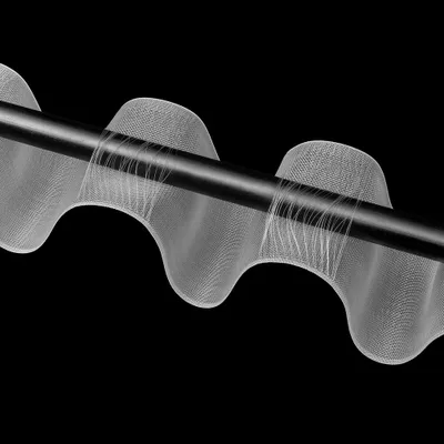 Produktbild von Gardinenband 10m Wellenfalten/mit Querfaden Transparent-100mm Kräuselband