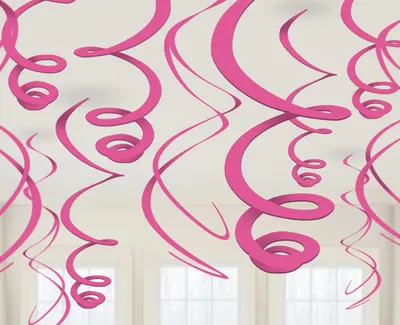 Image de 12 spirales de décoration rose