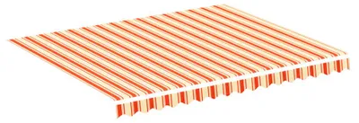 Obrázok produktu pre vidaXL Náhradný materiál na markízu, žltá a oranžová farba, 300x250 cm, polyester