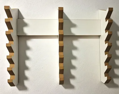 Obrázek produktu pro Nástěnný věšák „Ježek“ s 21 háčky, bílý/MDF