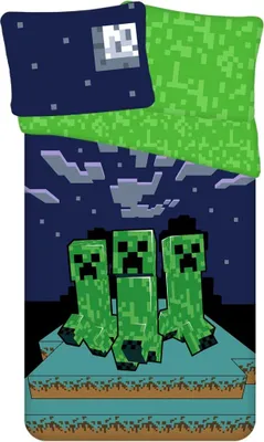 Produktbild von Minecraft Design Kuschelige Bettwäsche Baumwolle, 140x200 cm & 80x60 cm