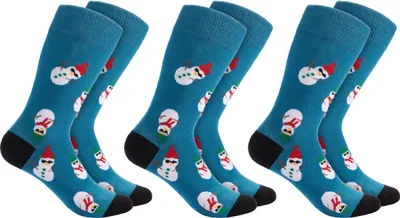 Produktbild von BRUBAKER 3 Paar Weihnachtssocken für Damen und Herren - Lustige Socken Weihnachten, Coole Schneemänner, Größe 35-40