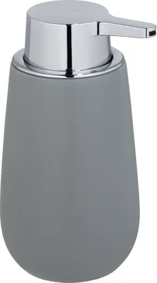 Produktbild von WENKO Seifen Spender Badi grau 320 ml Keramik Pump Dosierer Flüssigskeiten WC