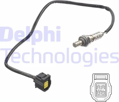 Produktbild von DELPHI Lambdasonde passend für MERCEDES-BENZ C-Klasse Limousine (W204) Beheizt 700mm ES21342-12B1