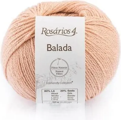 Produktbild von Rosarios 4 Balada Garn 03/ Lachs - Weich & Leicht, 80% Wolle, 20% Seide, ideal für Pullover