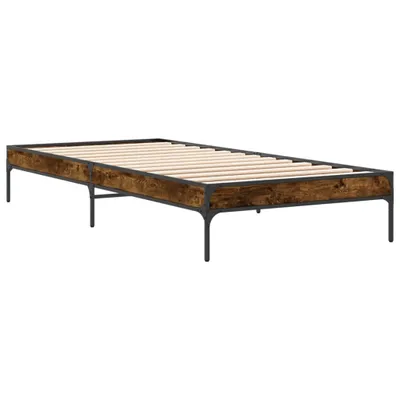 Produktbild von Bettgestell Räuchereiche 90x200 cm Holzwerkstoff und Metall
