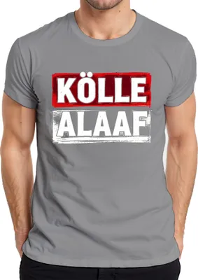 Zdjęcie produktu dla Kölle Alaaf – Karnawał w Kolonii, Fastnacht, Karnevalsjeck, Kölsche Fasching – męska koszulka, szara, rozmiar XXL