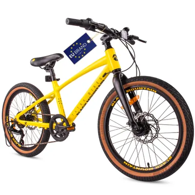 Produktbild von Rower dziecięcy 20 cali dla chłopca dziewczynki MTB Shimano 6 biegów lekki aluminiowy Tatra Bikes żółty