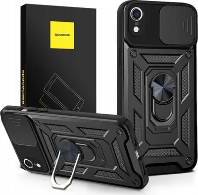 Immagine prodotto di SPACECASE Custodia blindata Camring per iPhone Xr Nero