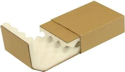 Zdjęcie produktu dla Opakowanie z pianki z wgłębieniami Wymiary 140x100x40mm Wysokość pianki 20mm brązowy brązowy
