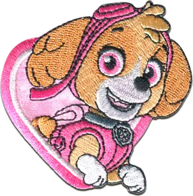 Produktbild von Paw Patrol © Skye - Aufnäher, Bügelbild, Aufbügler, Applikationen, Patches, Flicken, Zum Aufbügeln, Größe: 6,8 x 6,3 cm