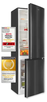 Produktbild von Exquisit Kühl-Gefrierkombination KGC320-95-E-040C inoxlook-az | 315 l Nutzinhalt | Türanschlag wechselbar