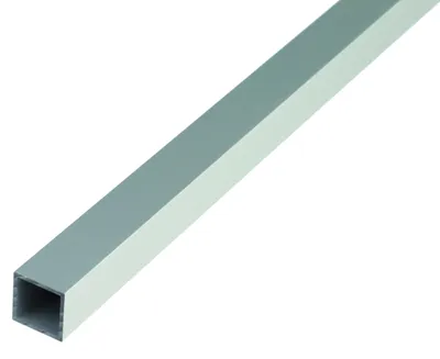 Image de Alberts 473549 Tube carré, aluminium, anodisé couleur argent, 1000 x 25 x 25 mm
