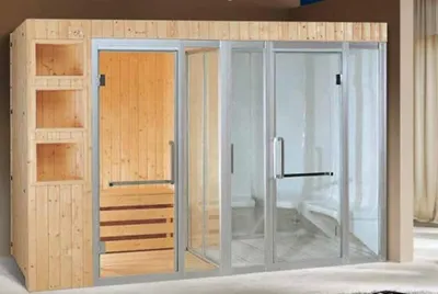 Immagine prodotto di Sauna 2 in 1 Cabina benessere Cabina doccia Design multifunzionale sauna 300x150 cm