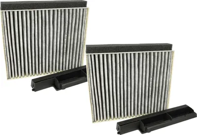 Produktbild von vhbw 2x Aktivkohlefilter kompatibel mit Siemens LC67QFM50B/01, LC77BHM50, LC94BBC50, LC77BHM50/01, LC77BHM50B/01 Dunstabzugshaube + Halterahmen
