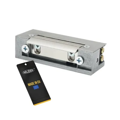 Produktbild von NAJDER Elektrischer Türöffner, Hartte, S12-Serie 12 V AC/DC, mit verriegelnd, R-4, für Linke und rechte Türen, symmetrisch, verstellbare, für Türen (Holz, Metall, PVC), Tore und Schränke, Zuverlässig