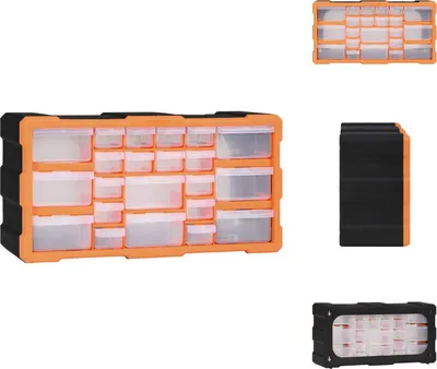 Obrázek produktu pro vidaXL Vícezásuvkový organizér s 22 zásuvkami 49x16x25,5 cm - Boxy na nářadí
