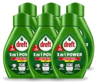 Produktbild von 6 x Dreft 3-in-1 Power Spray Zitronen-Nachfüller 500 ml - Vorteilspackung - 6 Stücke