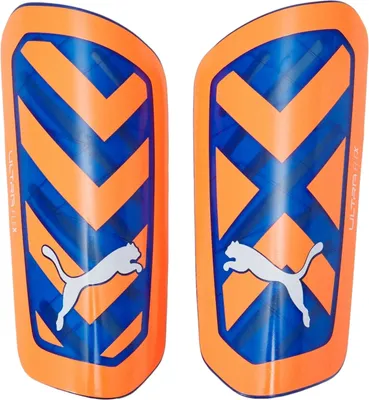 Produktbild von Puma Ultra Flex Sleeve Schienbeinschoner - Orange / Blau | Größe: L