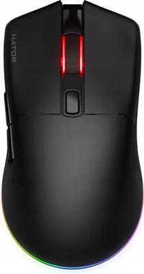 Obrázek produktu pro HATOR Pulsar 3 Wireless, Pro praváky i leváky, Optický, RF Wireless + Bluetooth + USB Type-C, 12000 DPI, Černá