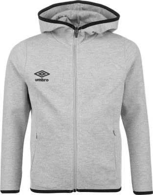Produktbild von Umbro - "Pro" Hoodie mit durchgehendem Reißverschluss für Herren UO203 (L) (Grau meliert/Schwarz)